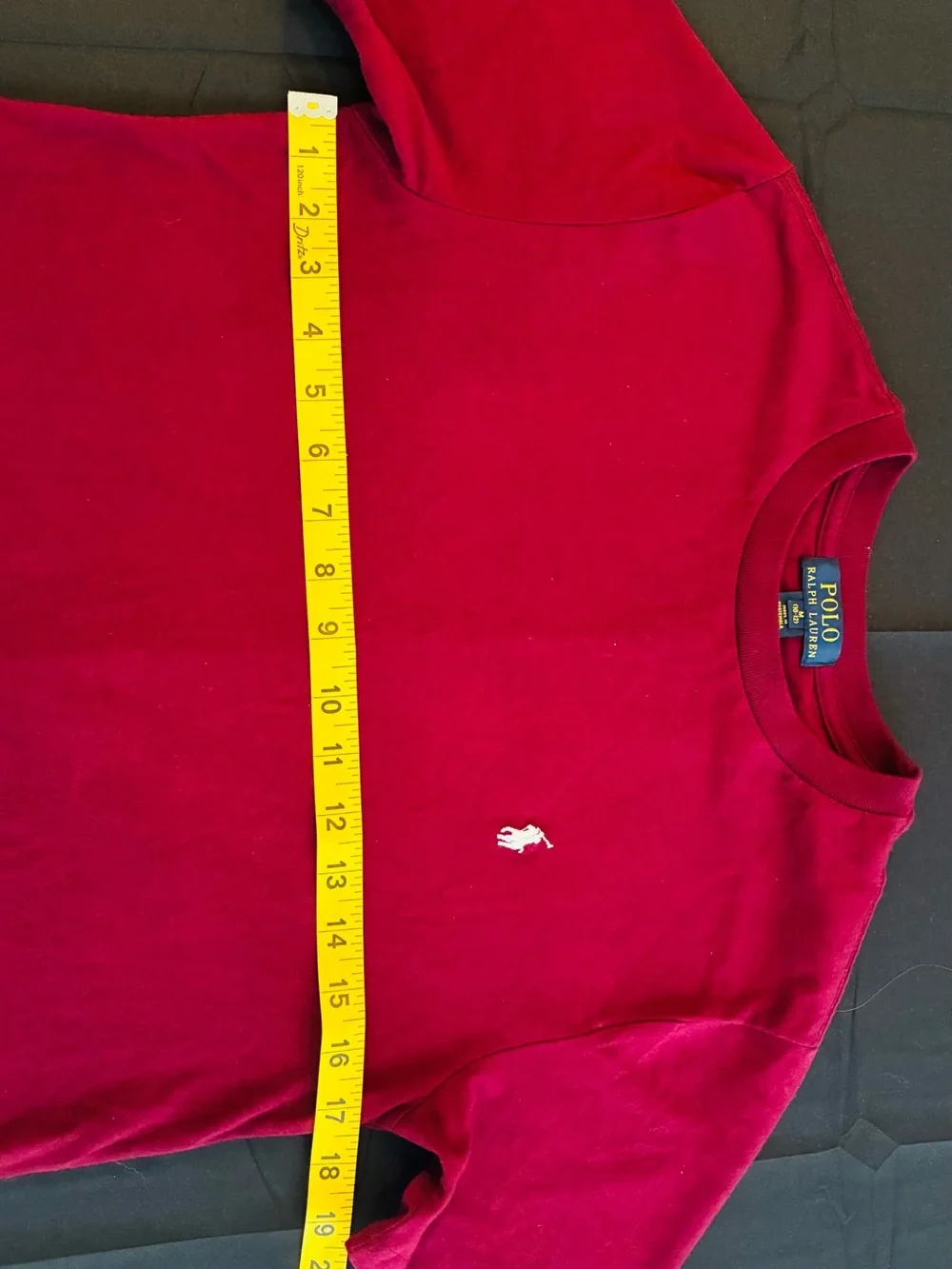 Polo by Ralph Lauren Men's Burgundy Crew Neck Tee with Pony Logo